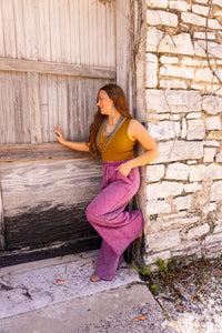 The Robin Wide Leg Pants in Mauve