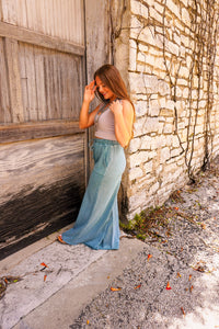 The Robin Wide Leg Pants in Teal