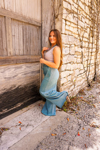 The Robin Wide Leg Pants in Teal