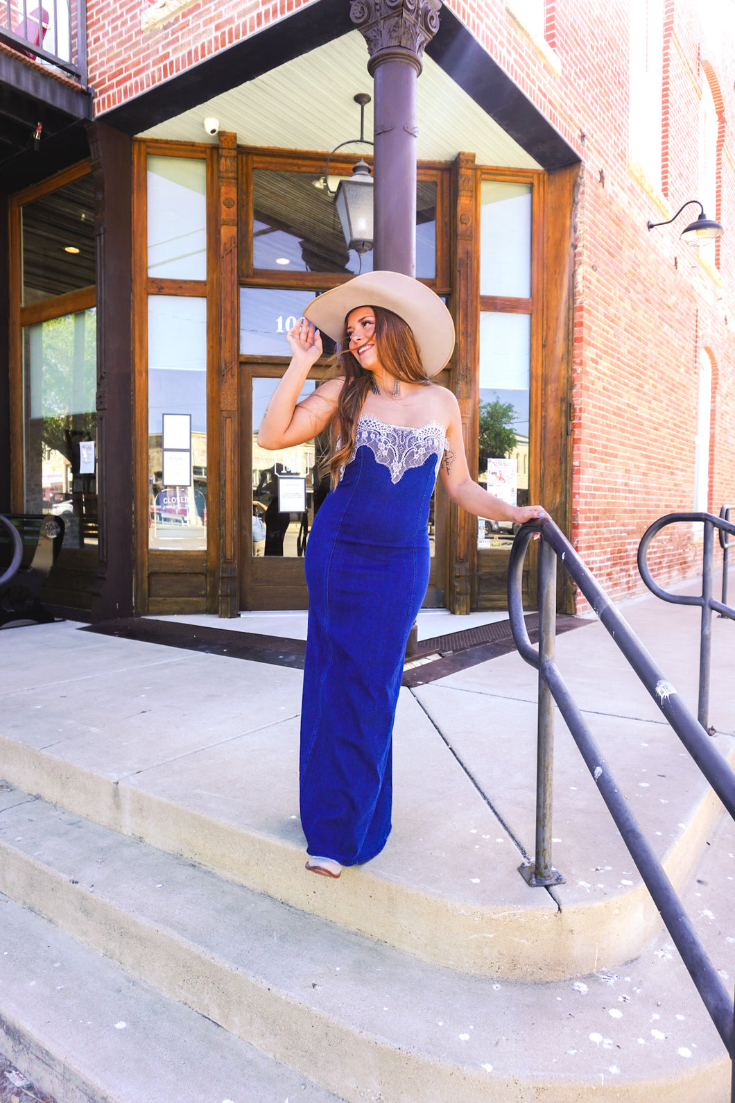 The Shahan Denim Maxi Dress