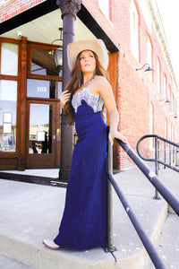 The Shahan Denim Maxi Dress