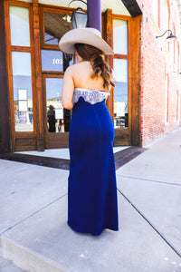 The Shahan Denim Maxi Dress