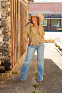 The Weldon Top in Basil