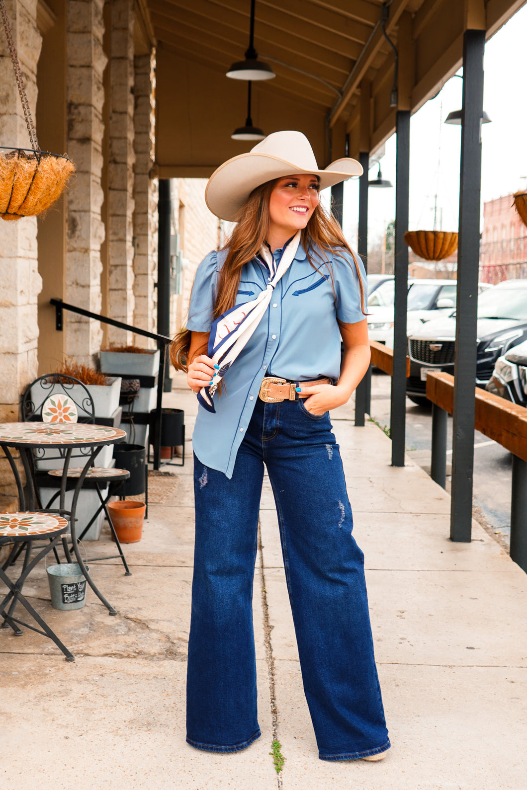The Shorty Top in Light Blue