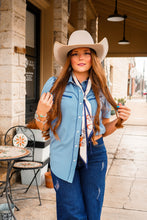 Load image into Gallery viewer, The Shorty Top in Light Blue
