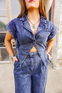 The Portales Denim Vest