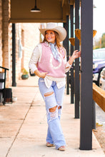 Load image into Gallery viewer, The Horseshoe Sweater Vest in Pink
