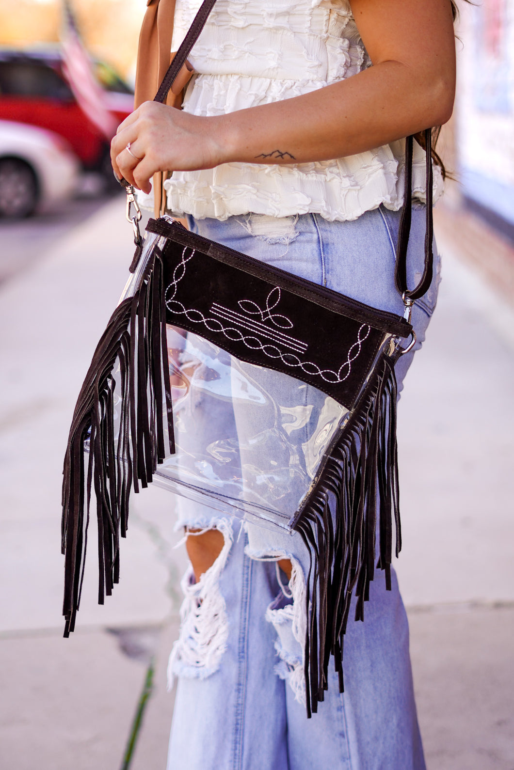 The Boot Stitch Clear Crossbody