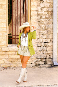 The Messila Blazer in Kiwi