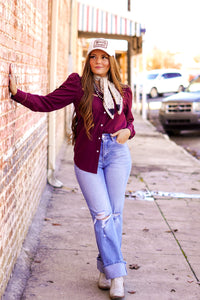 The Romer Top in Plum