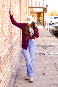 The Romer Top in Plum