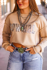 The Cowgirl Sequin Sweatshirt