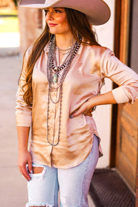 The Teagan Top in Peach Gold