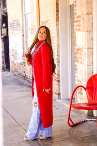 The Bellini Sweater Tunic in Red