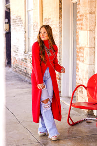 The Bellini Sweater Tunic in Red