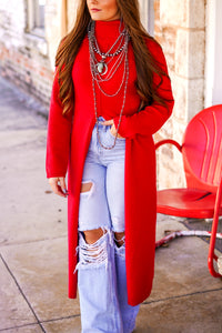 The Bellini Sweater Tunic in Red