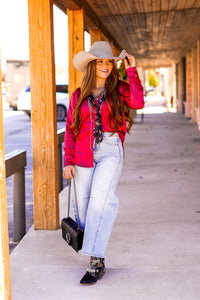 The Teagan Top in Fuchsia