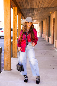 The Teagan Top in Fuchsia