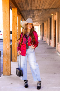 The Teagan Top in Fuchsia