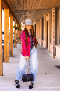 The Teagan Top in Fuchsia