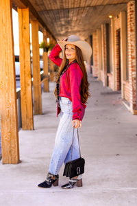 The Teagan Top in Fuchsia