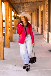 The Teagan Top in Fuchsia