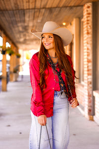 The Teagan Top in Fuchsia