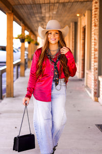 The Teagan Top in Fuchsia