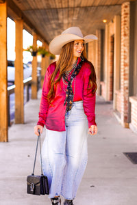 The Teagan Top in Fuchsia