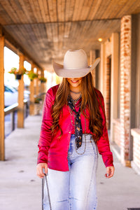 The Teagan Top in Fuchsia