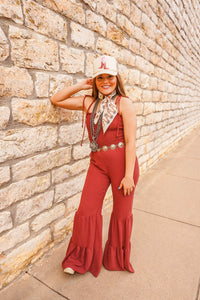 The Cree Jumpsuit in Burgundy