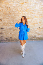 Load image into Gallery viewer, The Matthew Romper in Royal Blue
