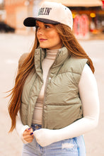 Load image into Gallery viewer, The Macie Puffer Vest in Olive
