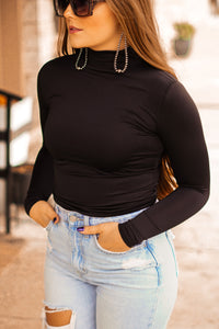 The Gaia Long Sleeve Top in Black