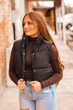 Load image into Gallery viewer, The Macie Puffer Vest in Black
