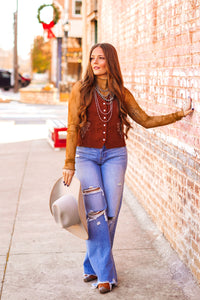 The Bart Sweater Vest in Brown