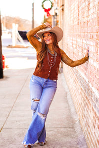 The Bart Sweater Vest in Brown