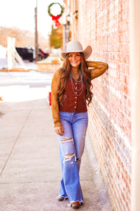 The Bart Sweater Vest in Brown