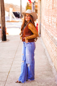 The Whitney Lace Top in Green