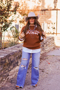 The Howdy Brown Sweater