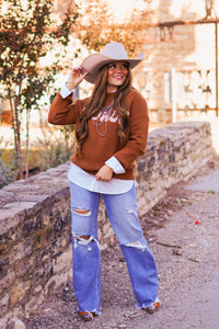 The Howdy Brown Sweater