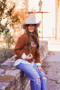 The Howdy Brown Sweater