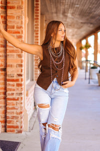 The Orson Leopard Print Vest