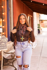 The Cillian Bodysuit in Mocha Brown