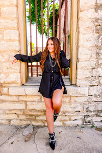 The Matthew Romper in Black