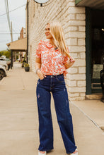 Load image into Gallery viewer, The Red Floral Horse Top
