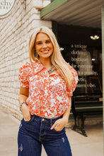 Load image into Gallery viewer, The Red Floral Horse Top
