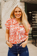 Load image into Gallery viewer, The Red Floral Horse Top
