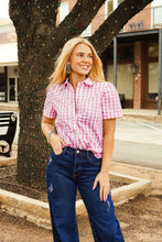 Load image into Gallery viewer, The Pink Gingham Pearl Snap
