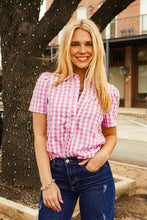 Load image into Gallery viewer, The Pink Gingham Pearl Snap
